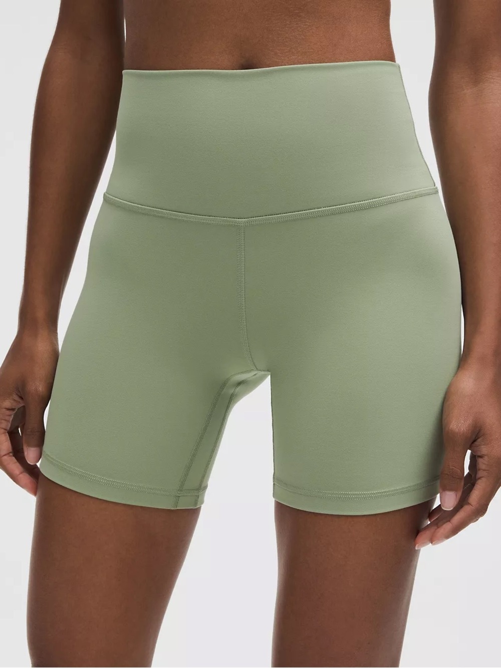 Sage Green Lululemon Align Shorts 4”